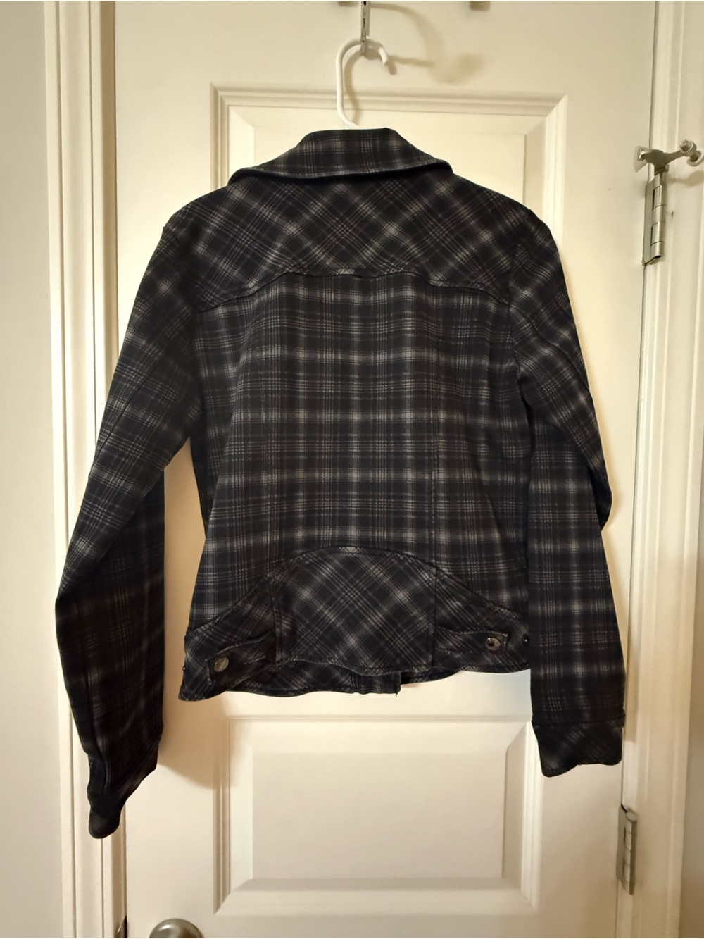 Liverpool Los Angeles Plaid Moto Jacket - Tartan-style plaid, Size Small - Picture 7 of 13